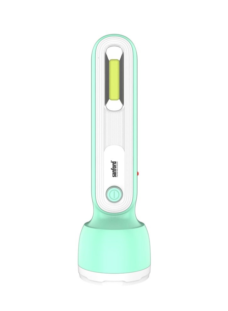 Sanford Rechargeable Searchlight, 5V USB Charging, 1500mAh Lithium Battery, 3W Flashlight, 1W/COB LED - Image 1