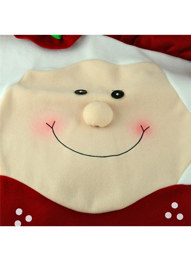 Premium Christmas Chair Covers Set - Mr & Mrs Santa Claus Fabric Dining Chair Slipcovers, Elastic Back Covers for Holiday Decor (70x45cm & 61x45cm, Hand Wash Only) - Image 2