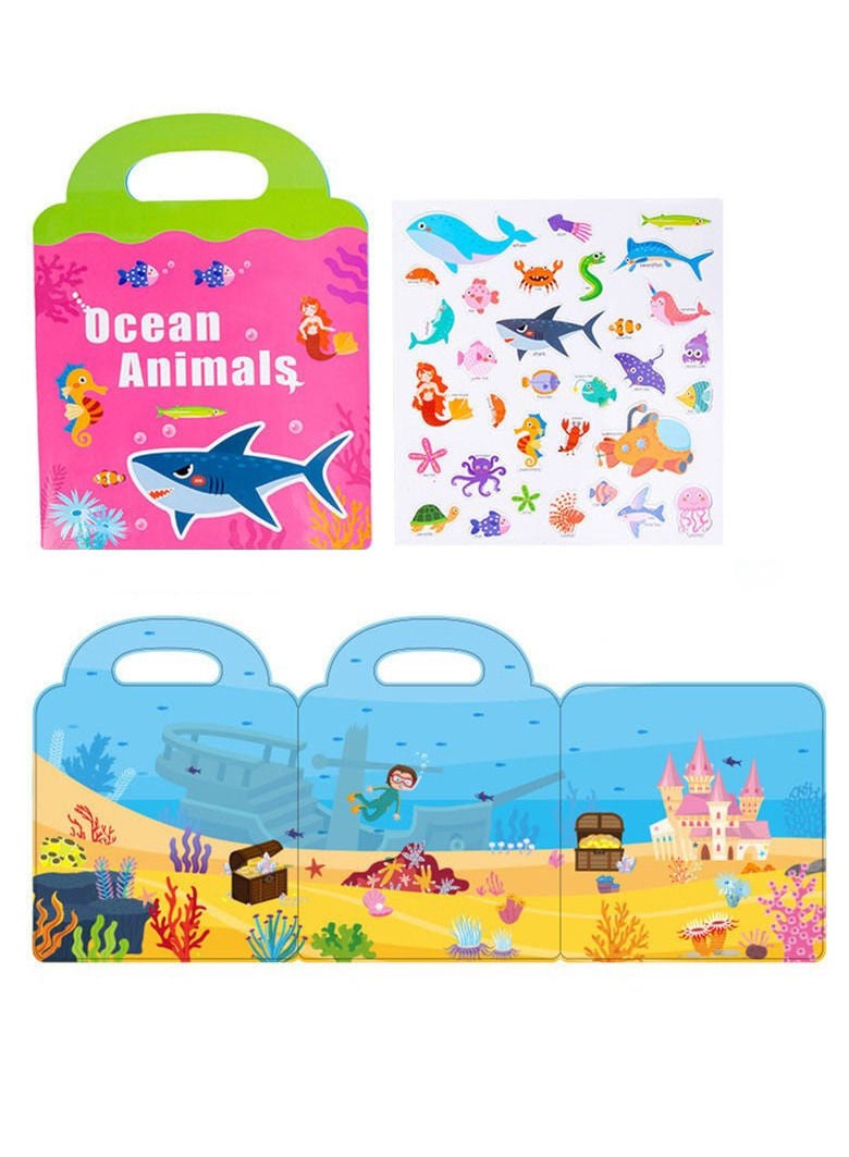 Children Educational Magnetic Toy Book in The Shape of Marine Animals