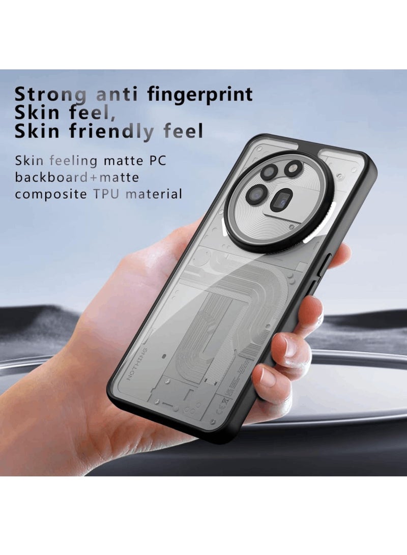 اووكاي جراب حماية لهاتف Nothing Phone 3a Pro، مقاوم للسقوط، ممتص للصدمات، حماية شاملة لهاتف Nothing Phone 3a Pro (أسود شفاف) - Image 3