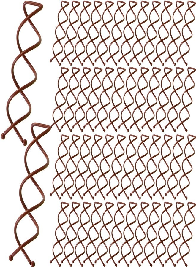 Hyamass 50Pcs Bobby Pins for Women, Spiral Hair Ties Non-Scratch Round Tip French Hair Pins | Secure Hold for Buns & DIY Hairstyles | Hair Accessories for Women (Brown) - Image 1