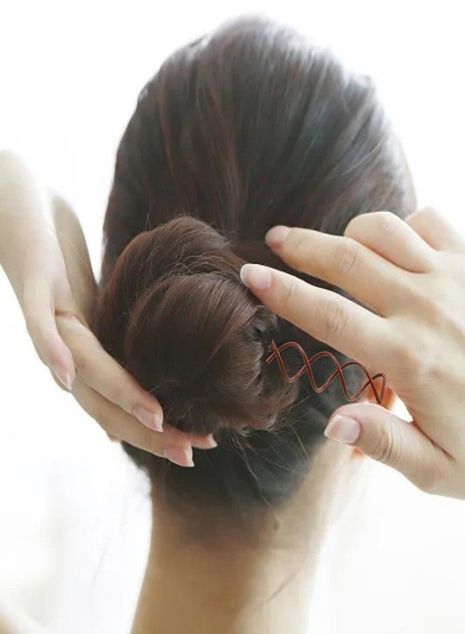 Hyamass 50Pcs Bobby Pins for Women, Spiral Hair Ties Non-Scratch Round Tip French Hair Pins | Secure Hold for Buns & DIY Hairstyles | Hair Accessories for Women (Brown) - Image 3