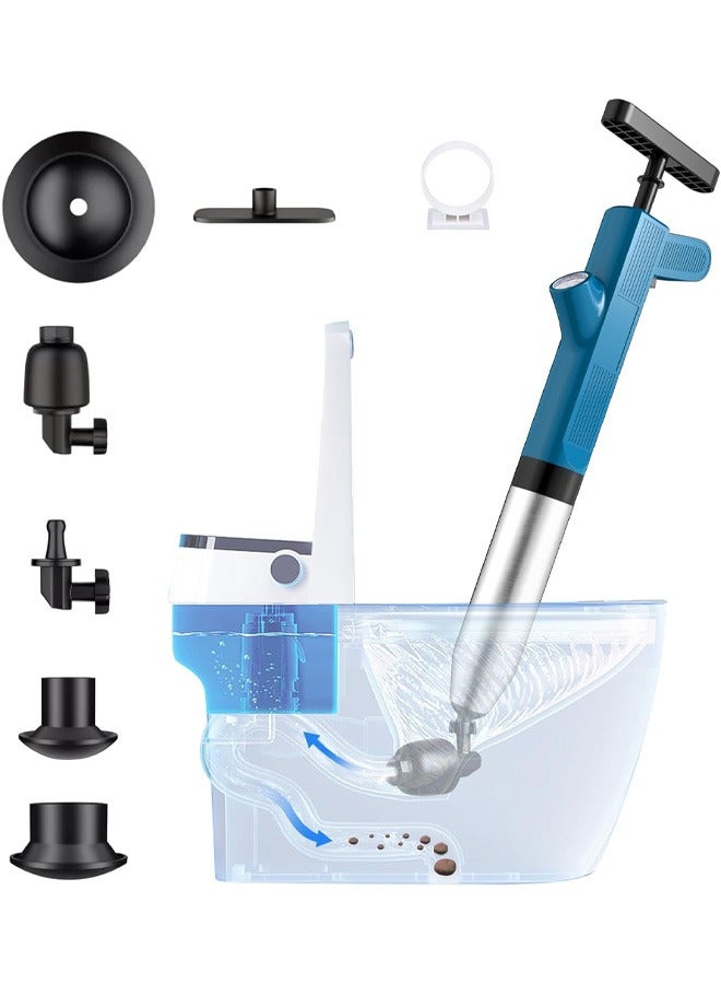 Taimi High Plungers Unclog Toilets Bathroom Electric Remover for Plunger Tool Pressure Sink Bath Cleaner Drain Power Opener Unblocker Toilet Basin Dredge Air - Image 1