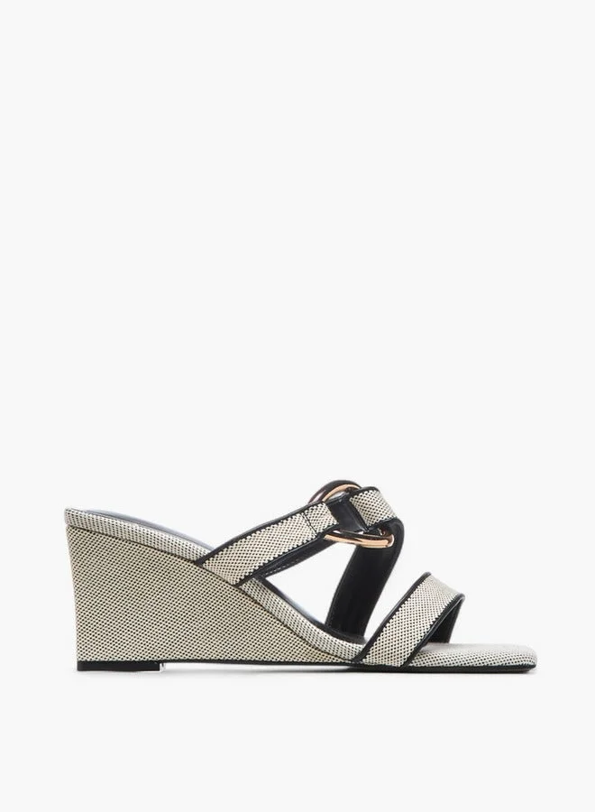 سيليست صندل نسائي سهل الارتداء بكعب ويدج مزخرف