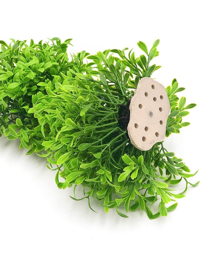 VAYINATO VAYINATO® Green Short Bush Aquarium Plastic Decoration Plants Pack of 2, Artificial Plant by Petzlifeworld  - Image 2