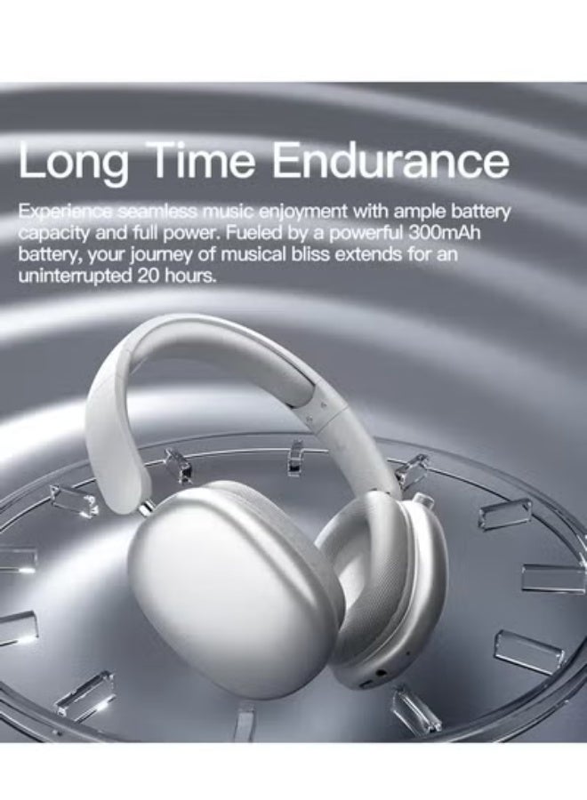 GULFLINK SY-BT1632 Wireless Headphone Gaming Headset Foldable Bluetooth Earphones Silver - Image 2