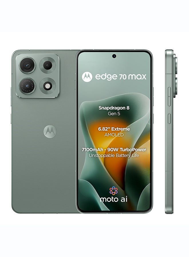 موتورولا Edge 70 Max Dual SIM 5G PANTONE Aqua Gray 8GB RAM 256GB - Middle East Version - Image 1