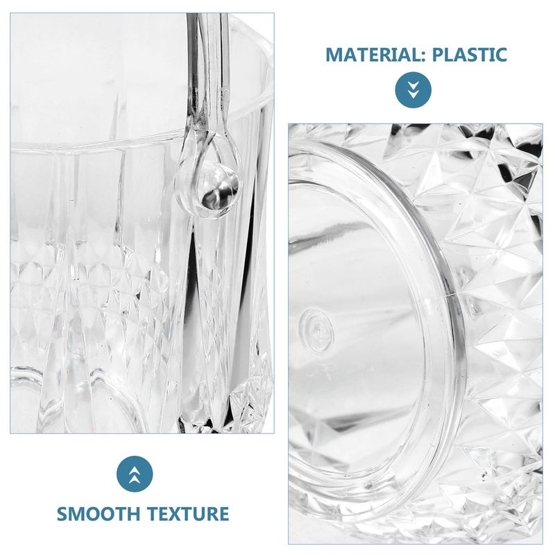 New Small Plastic Wine Bucket For Home Bar Beverage Cooling Handy Ice Bucket White Storage - Image 4