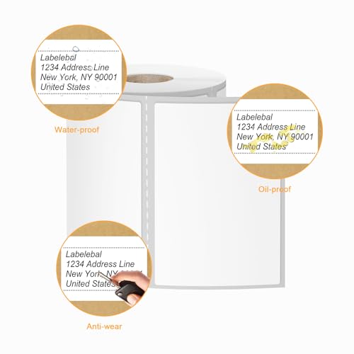 Labelebal (6000 Labels 3-Proof 1" Core) Labelebal 12 Rolls 4" x 3" Direct Thermal Label (101mm x 76mm) Multipurpose Shipping Address Mailing Barcodes Stickers Compatible for Zebra & Rollo Desktop Label Printer - Image 5