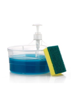 iSTAR iSTAR Plastic Double Layer 2 in 1 Liquid Soap Dispenser with Pump and Sponge for Kitchen Liquid Pump Dispenser (Multicolour)  - Image 1