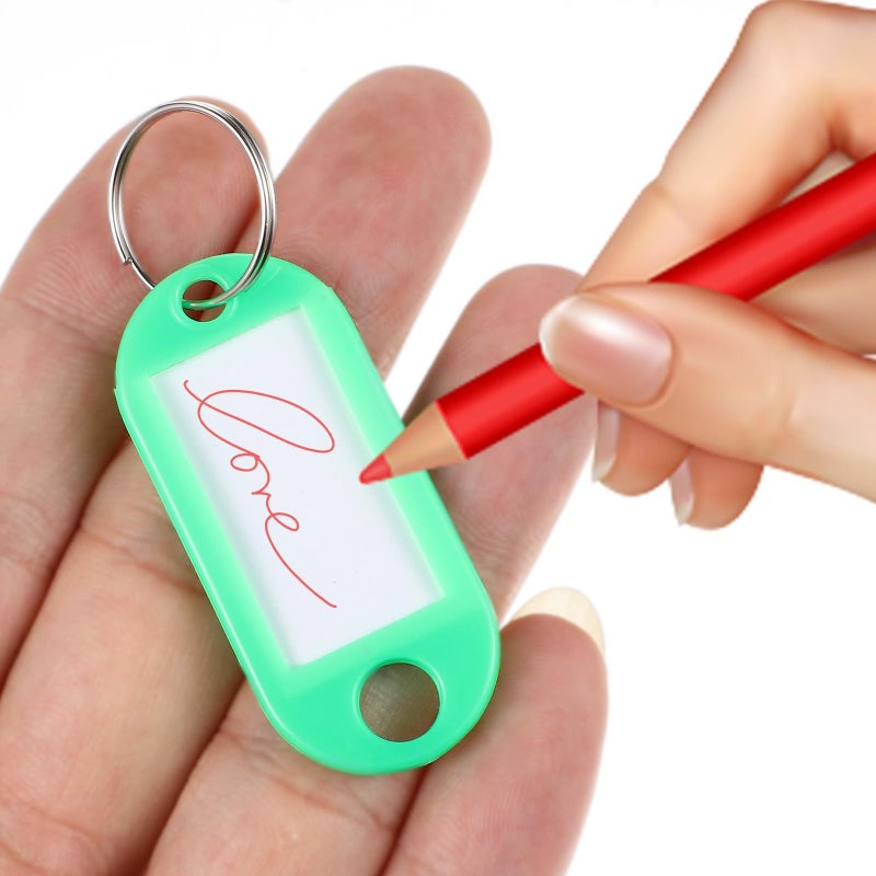 150 Pcs Multi Color Writable Key Tags with Split Rings for Luggage Pet Identification and Organization - Image 5