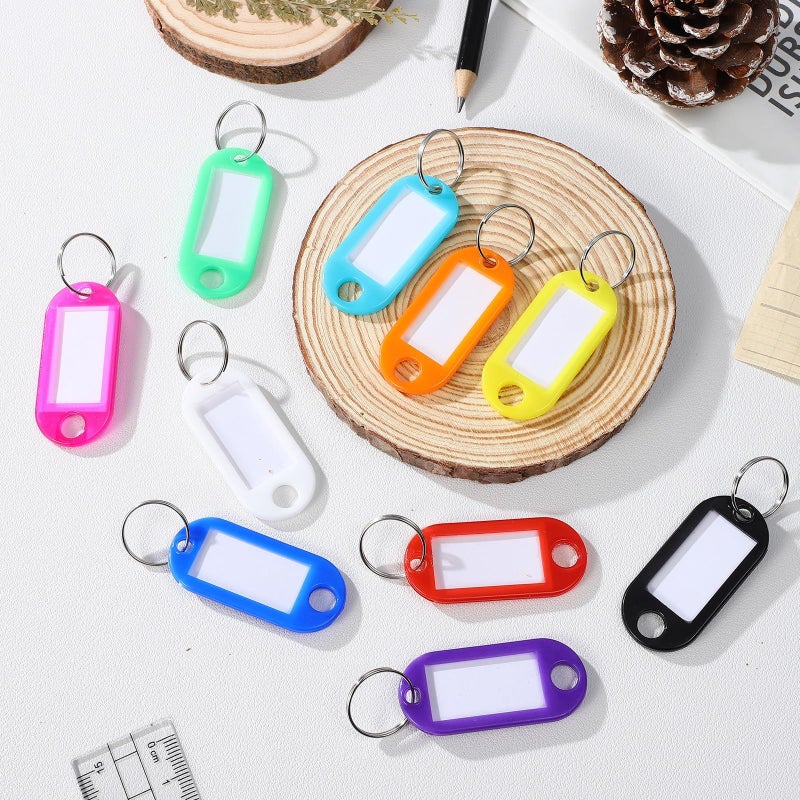 150 Pcs Multi Color Writable Key Tags with Split Rings for Luggage Pet Identification and Organization - Image 3