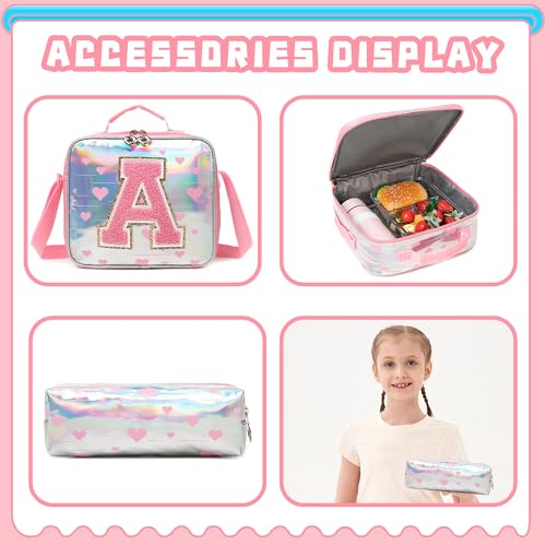 Meetbelify Rolling Backpack for Girls Backpack with Wheels for Elementary Student Kids School Bag with Lunch Box Pencil Case for Girls Ages 6-8 Years Old Pink - Image 5