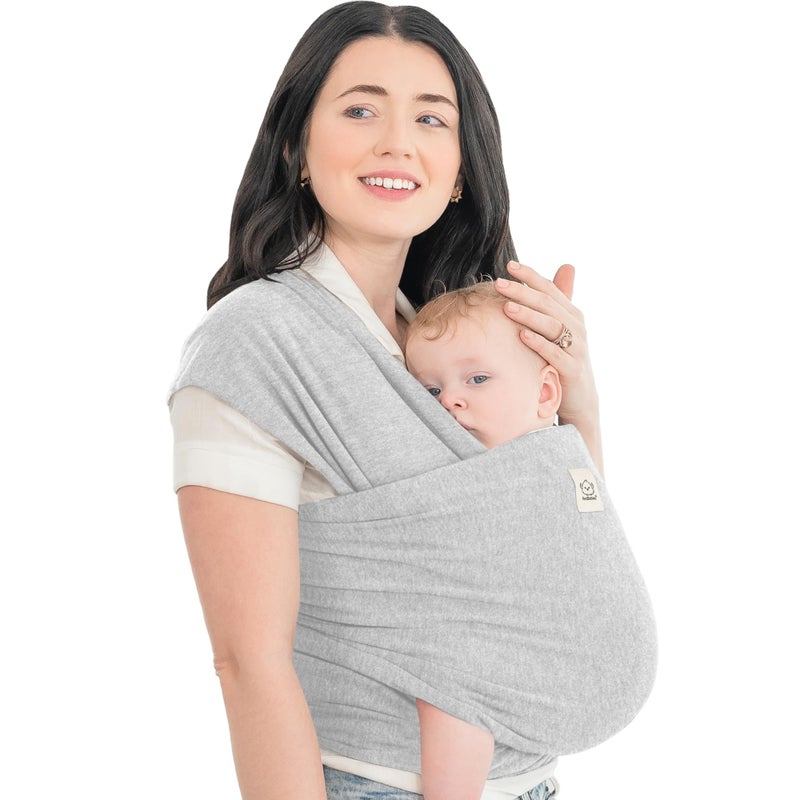 KeaBabies Baby Wrap Carrier - All in 1 Original Baby Carrier Newborn to Toddler Sling, Easy to Wear, Hands Free Bonding, Lightweight, Breathable Infant Wraps (Light Heather) - Image 1
