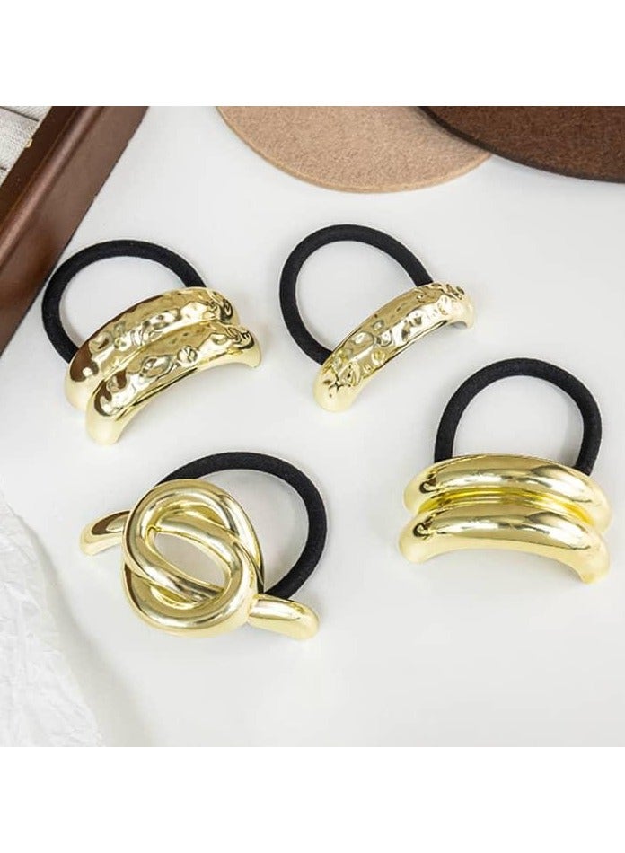 Sosha Elegance Gold metal hair tie - Image 1