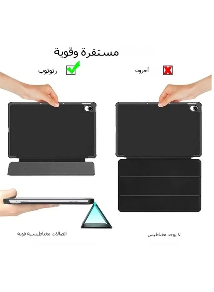 Case + 2 Screen Protector for Lenovo Tab P11 (11 Inch), Model: TB-J606F / TB-J606L, Ultra-thin Practical Tri-fold Protective Cover Case for Lenovo Tab P11 2021 - Image 2