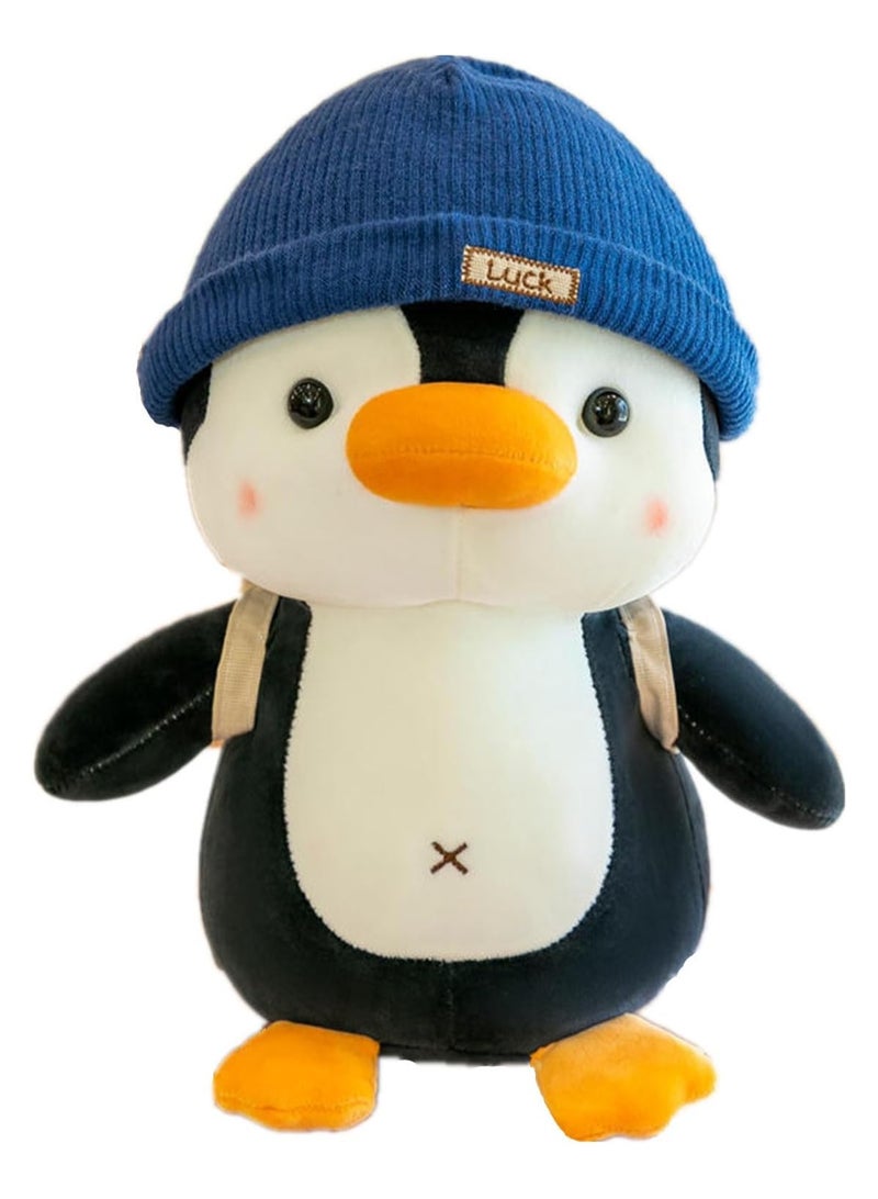 سيوسي لعبة البطريق المحشوة 9 بوصات حيوانات البطريق المحشوة الناعمة المحشوة اللطيفة للسفر مع قبعة وحقيبة ظهر دمية محشوة للأولاد والبنات - Image 1