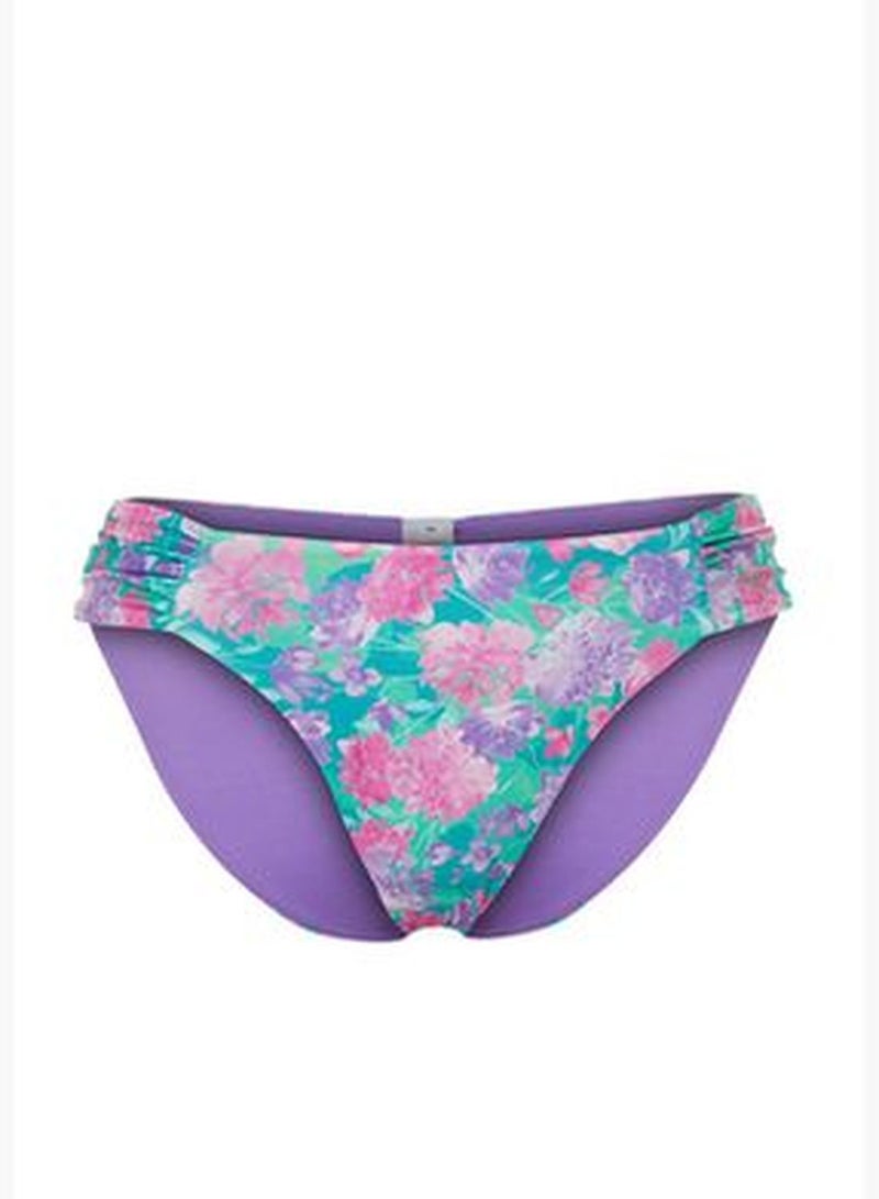 trendyol Floral Pattern Gathered Bikini Bottom - Image 1