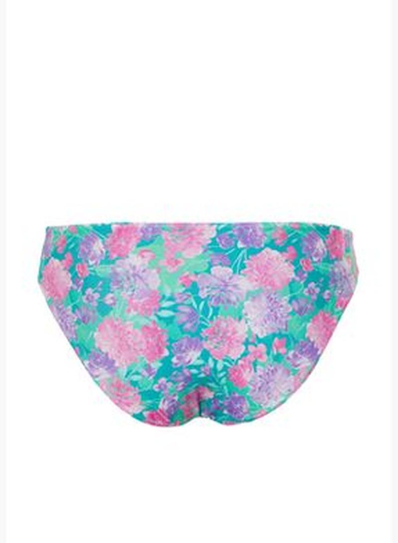 trendyol Floral Pattern Gathered Bikini Bottom - Image 3