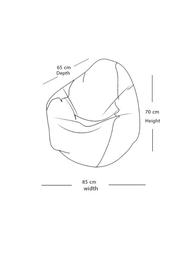 WAVY Green Medium Comfy Bean Bag - Waterproof - Image 3