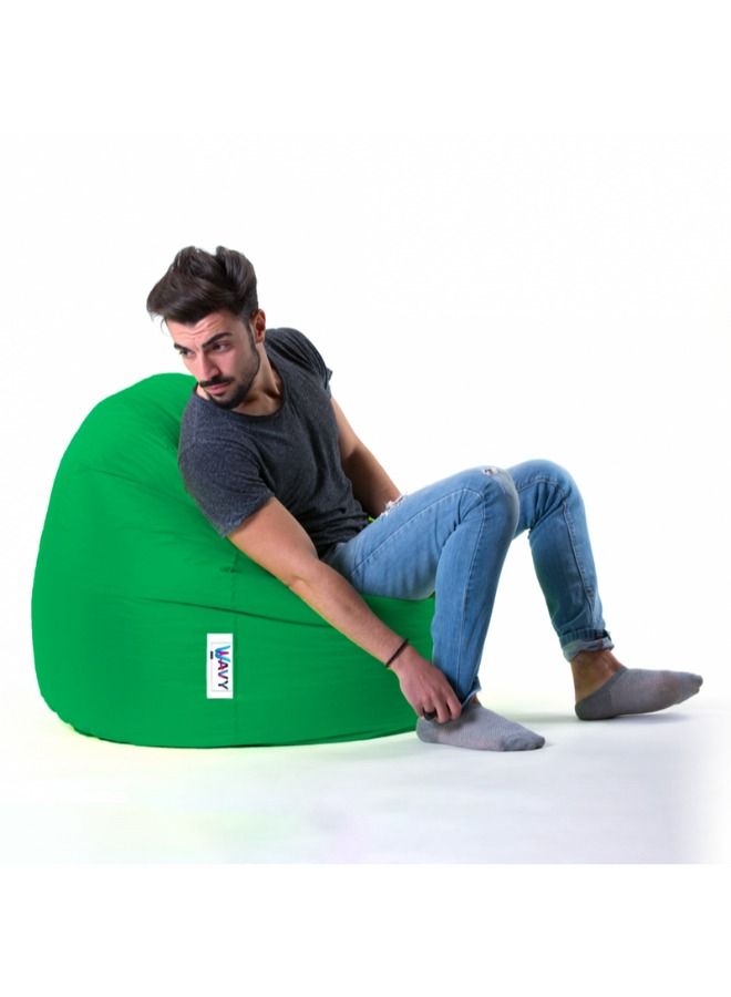 WAVY Green Medium Comfy Bean Bag - Waterproof - Image 1