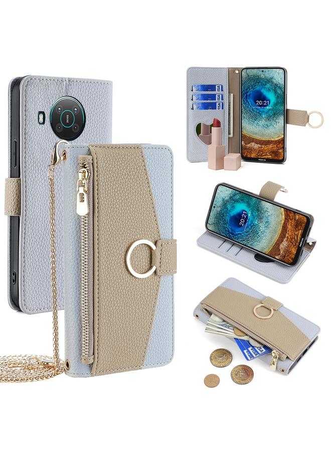 S-TOP Case For Nokia X10 / X20 Crossbody Litchi Texture Leather Phone Case - Image 1