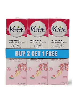 Veet Cream Silky Fresh Hair Removal Cream for Normal Skin100 g 2+1 - pzsku/ZC6697CF7BB9905ED4BFEZ/45/_/1677461619/77c52208-31f0-4c5a-820c-76acecd86c6a