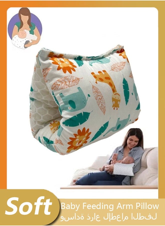 Vinnatsu Baby Nursing Arm Breastfeeding Pillow Adjustable Nursing Pillow Soft Nursing Arm Pillow Baby Feeding Pillow(White Animals  - Image 1