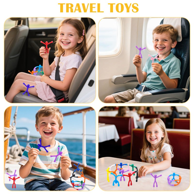 FloraSea Easter Basket Stuffers for Toddler Kids, 10Pcs Magnetic Travel Toys, Magnets Men for Kids, Cute Magnetic People Airplane Car Travel Essential, Fridge Magnets Sensory Fidget Toys for Adults Kids - Image 5