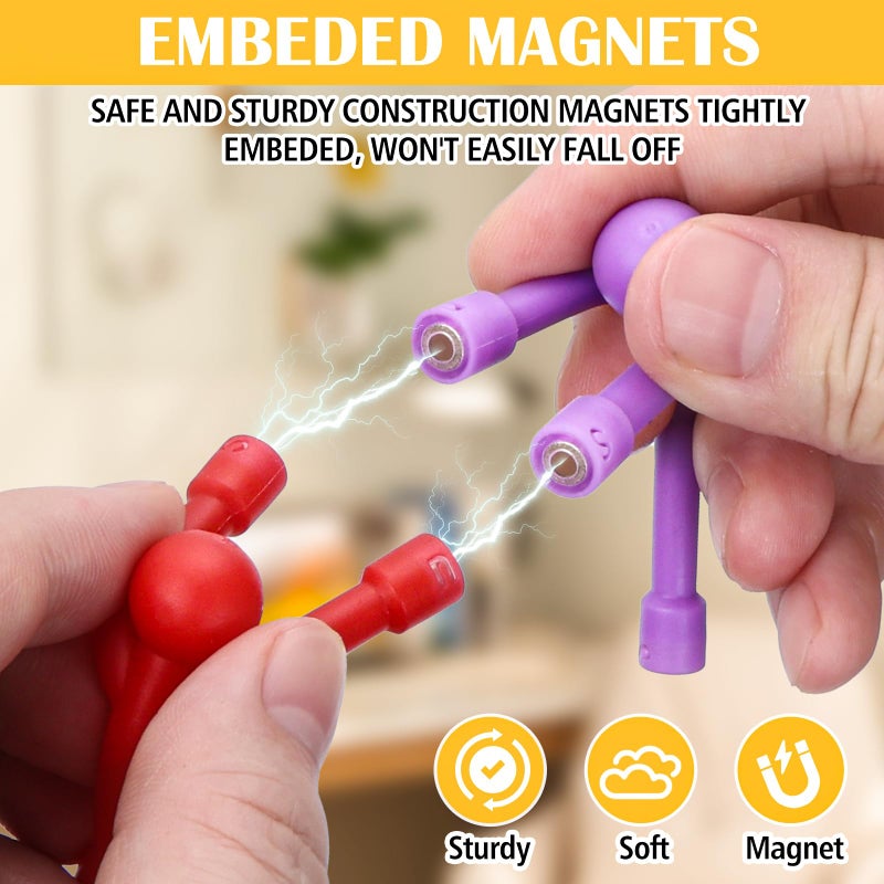 FloraSea Easter Basket Stuffers for Toddler Kids, 10Pcs Magnetic Travel Toys, Magnets Men for Kids, Cute Magnetic People Airplane Car Travel Essential, Fridge Magnets Sensory Fidget Toys for Adults Kids - Image 4