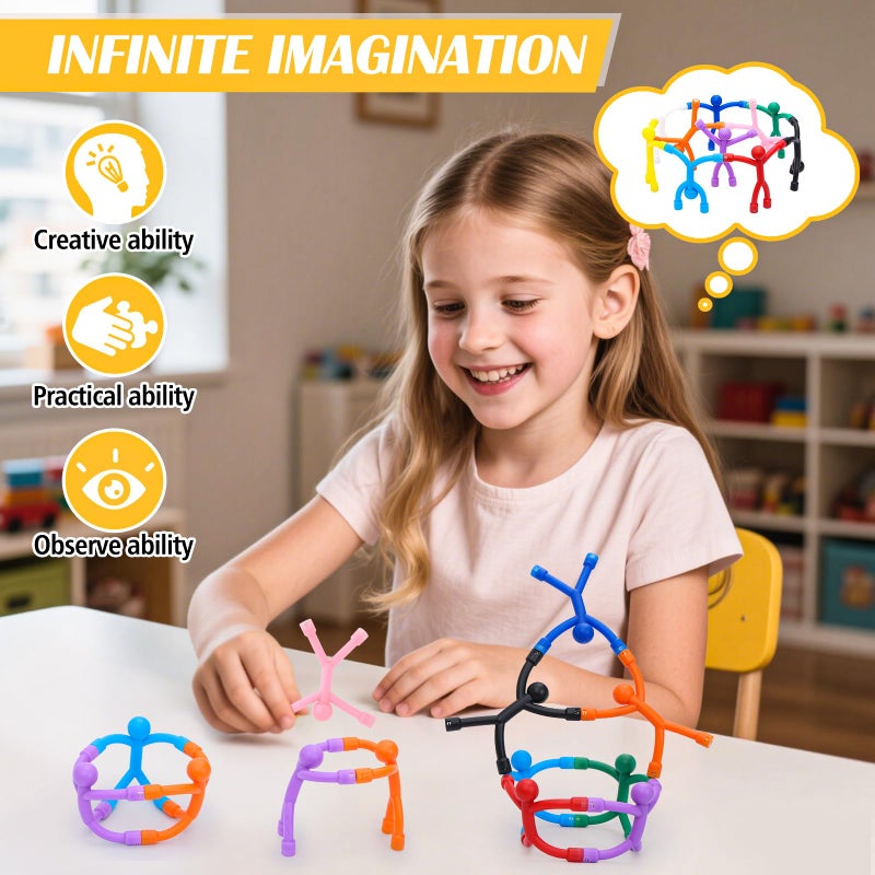 FloraSea Easter Basket Stuffers for Toddler Kids, 10Pcs Magnetic Travel Toys, Magnets Men for Kids, Cute Magnetic People Airplane Car Travel Essential, Fridge Magnets Sensory Fidget Toys for Adults Kids - Image 3