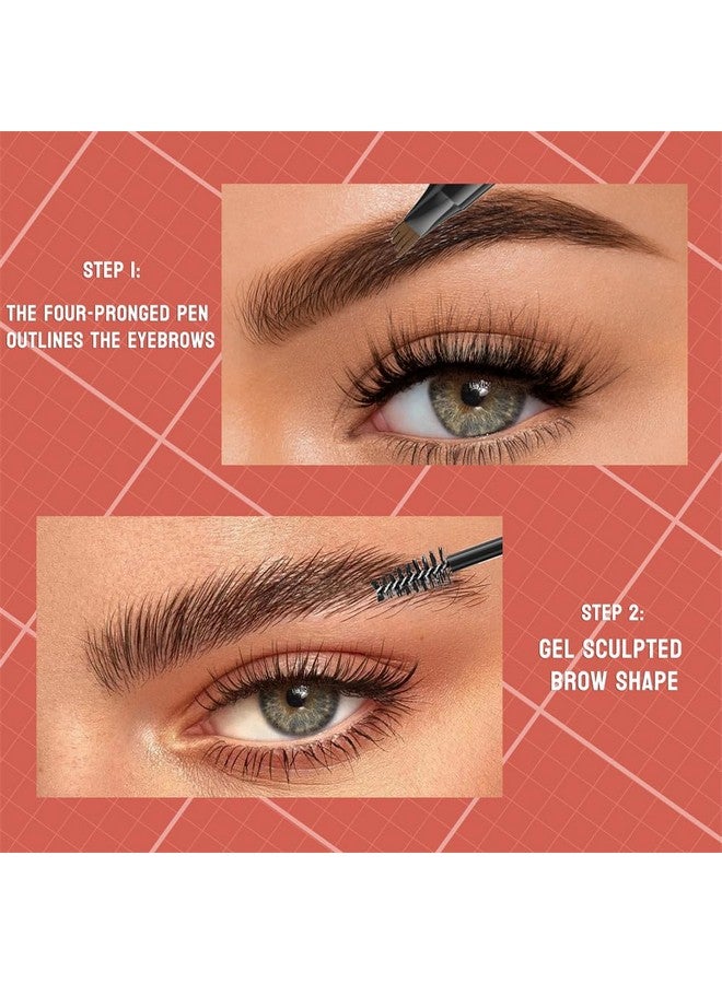 LESITI Eyebrow Pen - 2-In-1 Dual-Ended Eyebrow Pen With 4-Fork-Tip & Eyebrow Brush And Sealing Brow Gel, Creates Natural Looking Brows Effortlessly, Long-Lasting And Waterproof (Light Brown)  - Image 5
