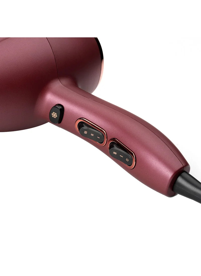 babyliss Berry Crush Dryer | Advanced Airflow Technology Gives A Powerful, Controlled Airstream| 3 Heats And 2 Speed Settings For Controlled Drying And Styling| Lightweight | 5753PSDE