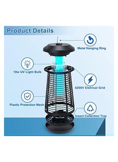 Gogoya Bug Zapper Outdoor, Electric Mosquito Zapper, Odorless and Physical Mosquito Killer, Bug Zapper Indoor with Waterproof  - Image 2