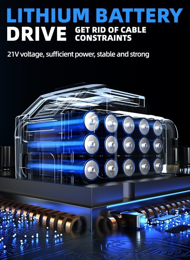 ALongDeng 21V Rechargeable Hydraulic Crimping Tool 240 Hydraulic Cable Crimper with LED Digital Display & 11 Dies Battery Powered Tool for Copper (300mm²) & Aluminum (240mm²) Pipes 360° Rotating Head - Image 5