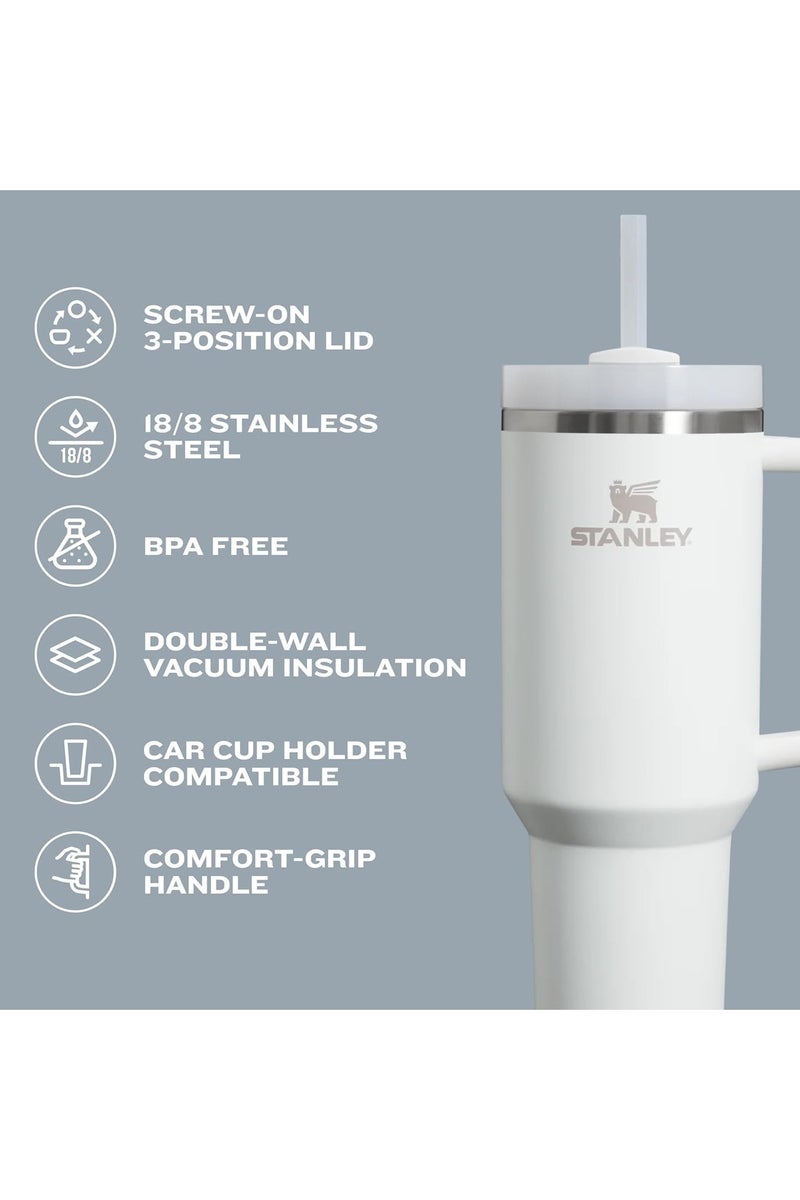 Stanley Quencher H2.0 Flow State Tumbler 40 oz Car Cup Holder Friendly Vacuum Insulated with Handle and Straw Purple - Image 3