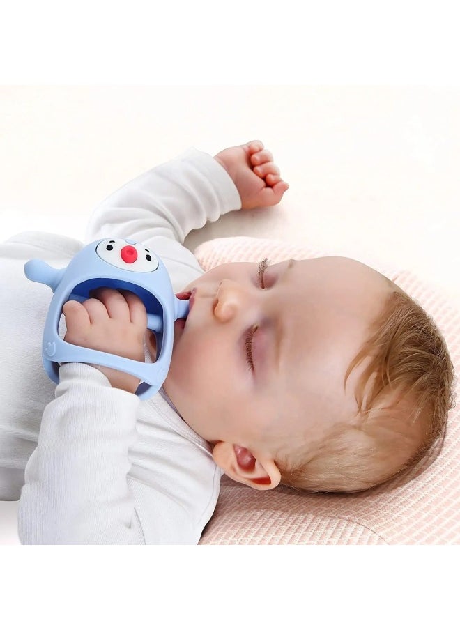 Generic - Hot Sale Penguin Silicone Baby Grinding Stick Baby Chewing Toy Nipple Newborn Toy-Color:Gray - Image 1