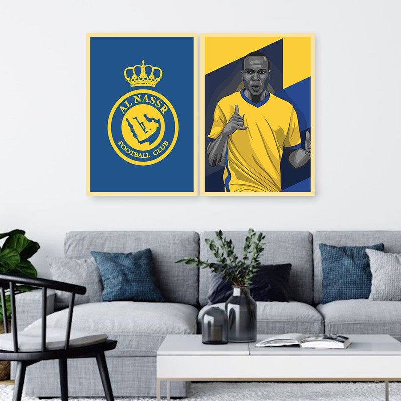 ماركتنا لوحة قماشية ثنائية بتصميم رياضي لنادي النصر - Image 2