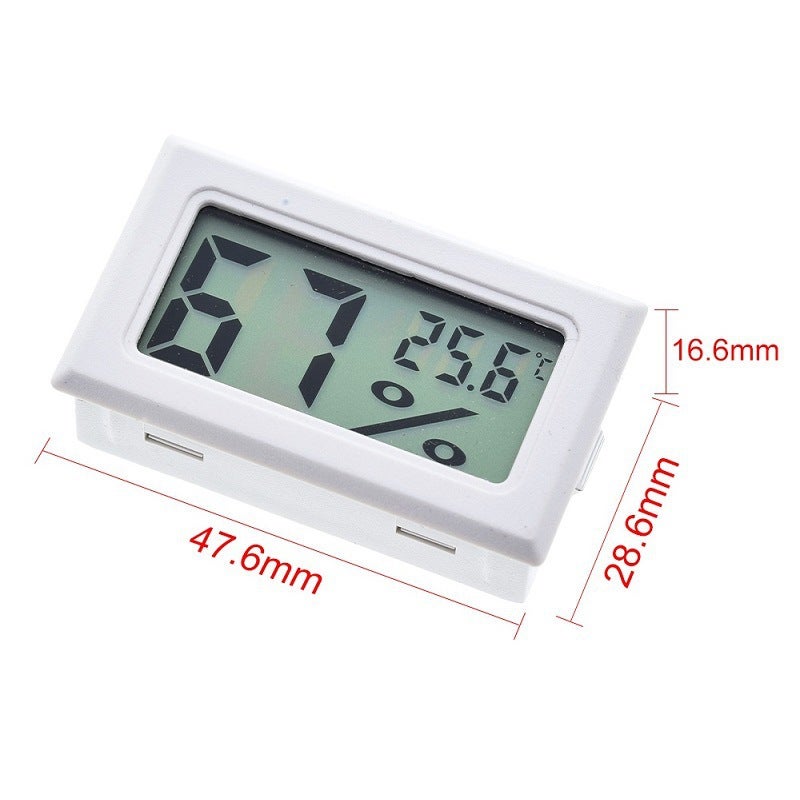 Factory direct temperature and humidity meter embedded mini electronic digital display indoor and outdoor pet reptile Wireless Temperature and Humidity Meter White Celsius 