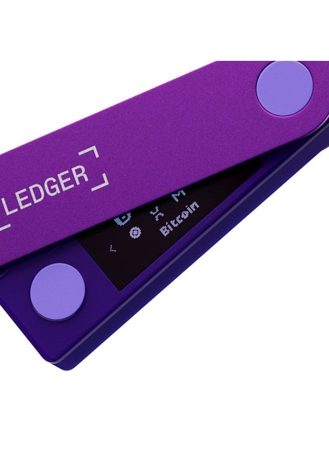 Ledger Nano X Hardware Wallet | Safest Crypto & NFT Cold Storage, Big Screen + Wireless Bluetooth & Type-C Connectivity, 5000+ Coins Supported, for iOS & Android, MacOS & Windows - Amethyst Purple  - Image 2