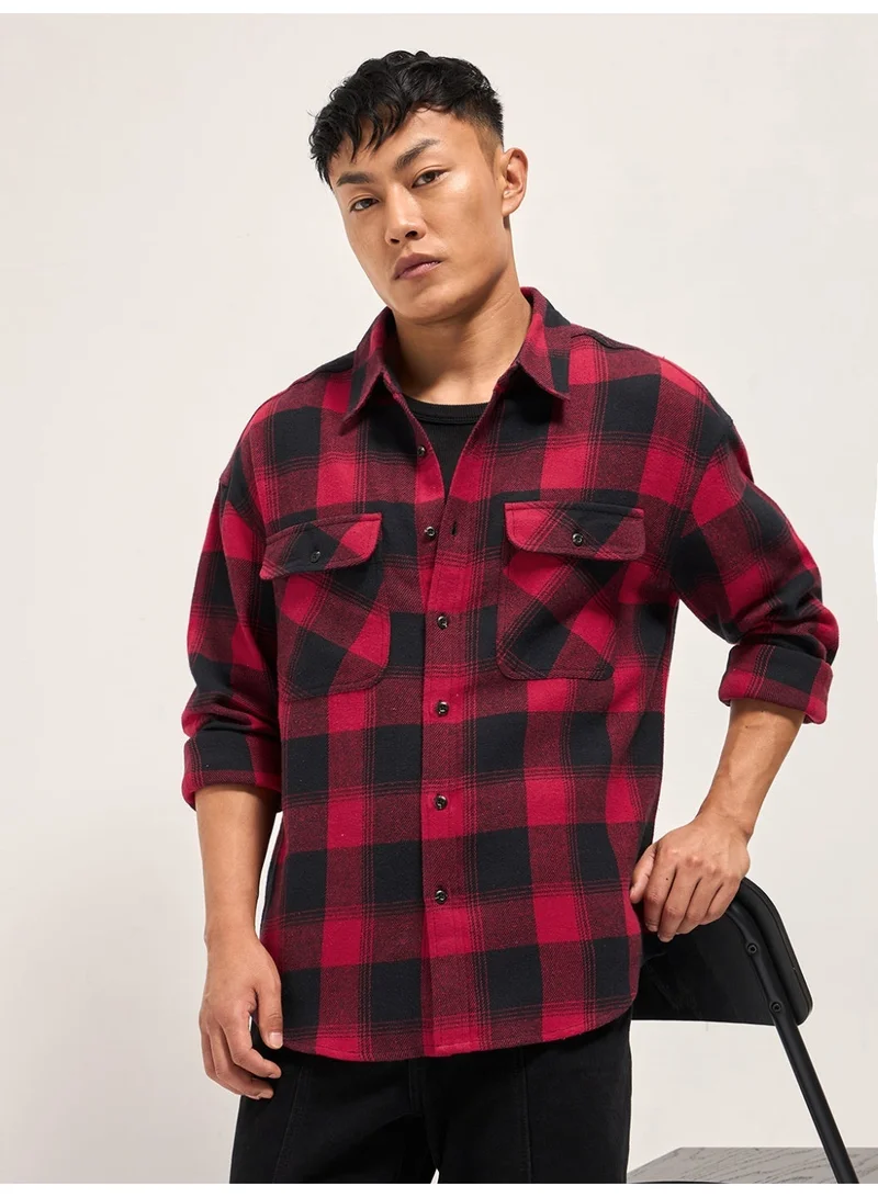 THE BEAR HOUSE Men’s Trendy Shacket for All Seasons | Casual Overshirt Jacket for Men | Versatile Outerwear Layer for Office, Streetwear & Travel | Modern Smart Look for Everyday Outfits