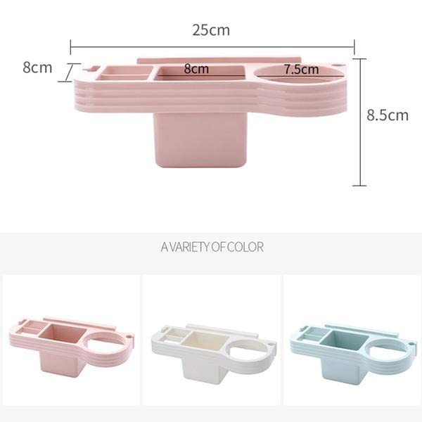 ZURATO Self-Adhesive Wall Mounted Hair Dryer Holder Stand, Bathroom Hair Blow Drier Holder With Hair Care Tools Storage Organizer (medium size : 25 x 8.5 x 8) - Image 3