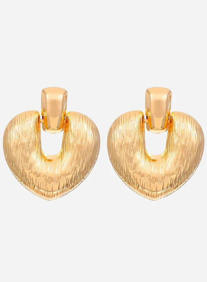 Take Two Textured Retro Big Drop Earrings