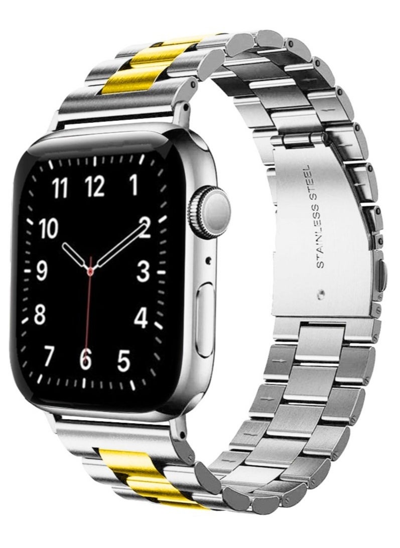 ELTRAZONE - Metal Bands Compatible with Apple Watch Band 38mm 40mm 41mm, Stainless Steel Magnetic Absorption Strap, Wristband for iWatch Band for Apple Watch Series 7/6/5/4/3/2/1/SE, - Image 1