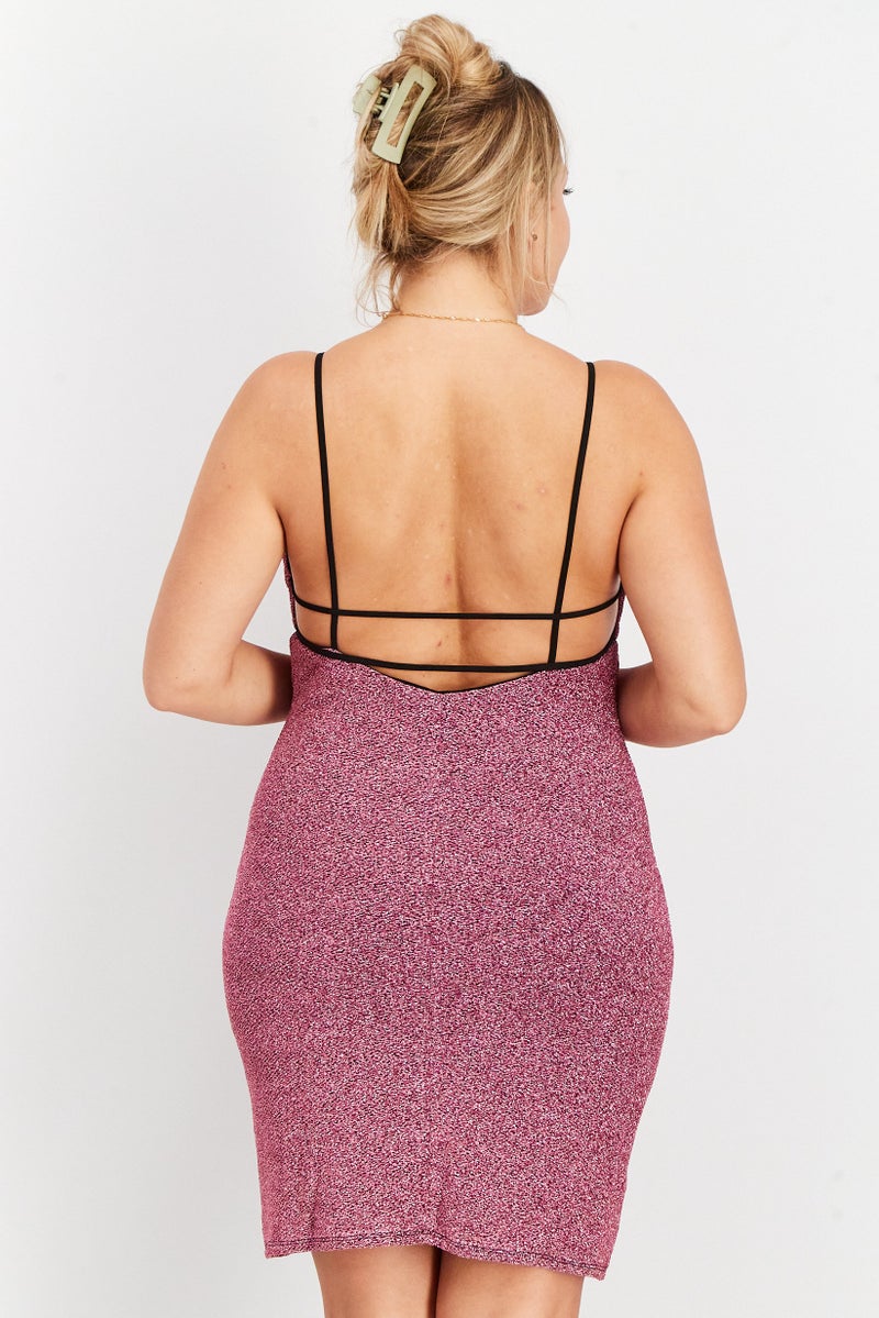 TOPSHOP Women Textured Mini Dress, Pink - Image 4