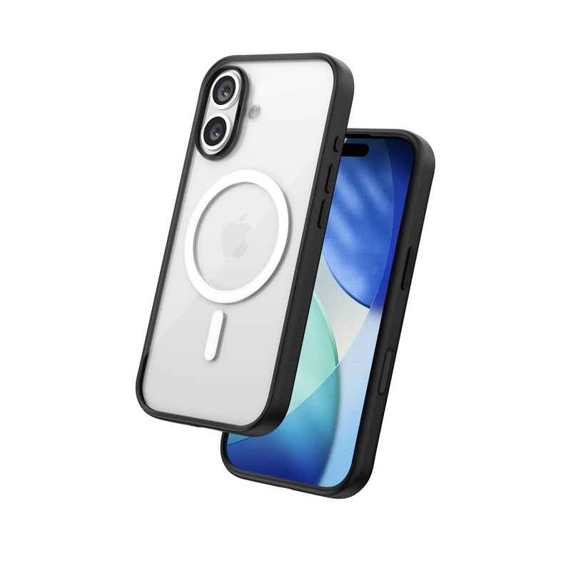FLOLAB Surtect Tri-Fusion Magnetic for iPhone 17 Case Protective Slim Design Magsafe Compatible Military Grade - Black Clear - Image 1