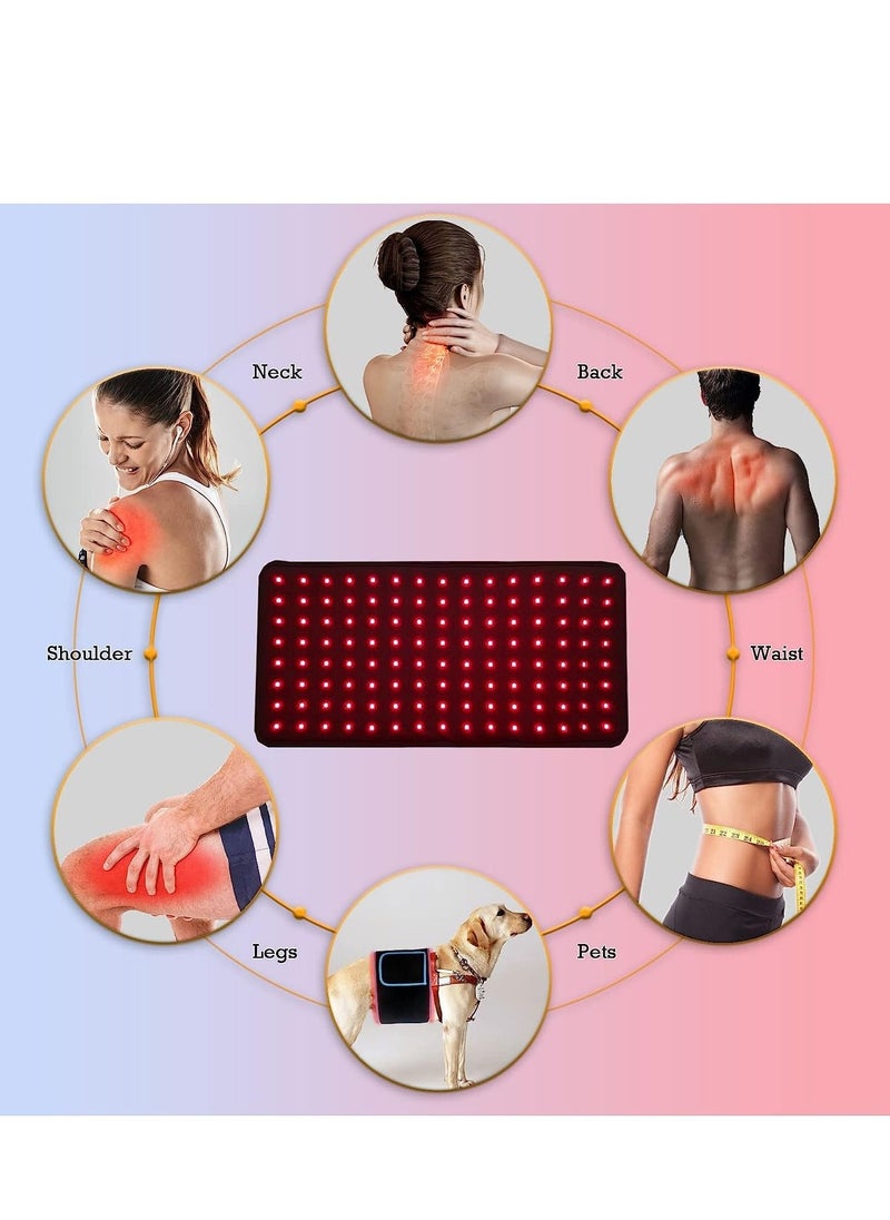 SYOSI - Red Light Therapy Belt, Infrared Wrap Device for Body with Timer Back Shoulder Waist Muscle Pain Relief Fathers Day Gift Women Men - Image 1
