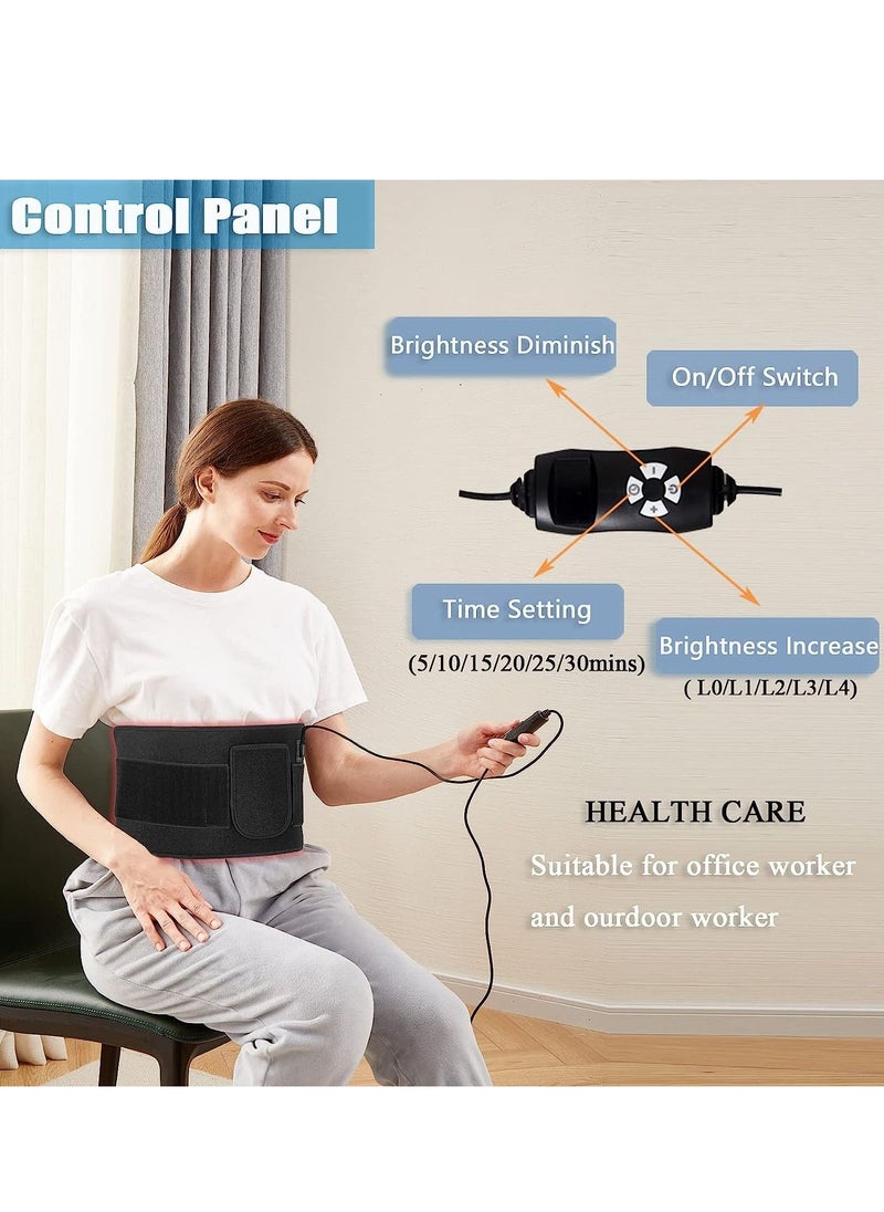 SYOSI - Red Light Therapy Belt, Infrared Wrap Device for Body with Timer Back Shoulder Waist Muscle Pain Relief Fathers Day Gift Women Men - Image 1