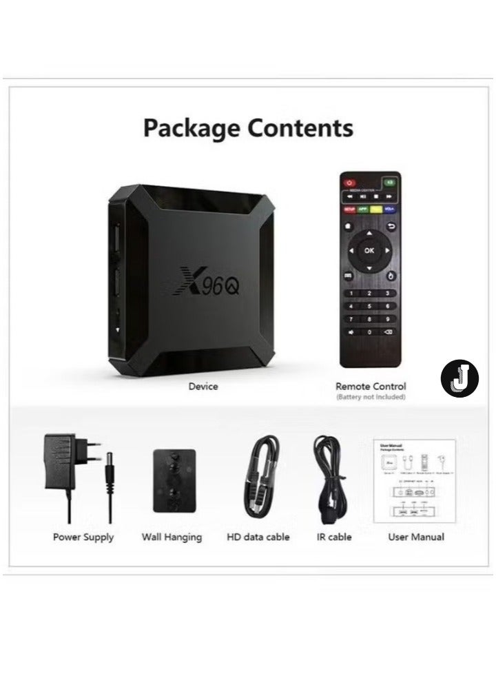 JAJEEK "X96Q TV Box – Android 10.0 Quad-Core Media Player with 4K & 3D Support" - Image 3