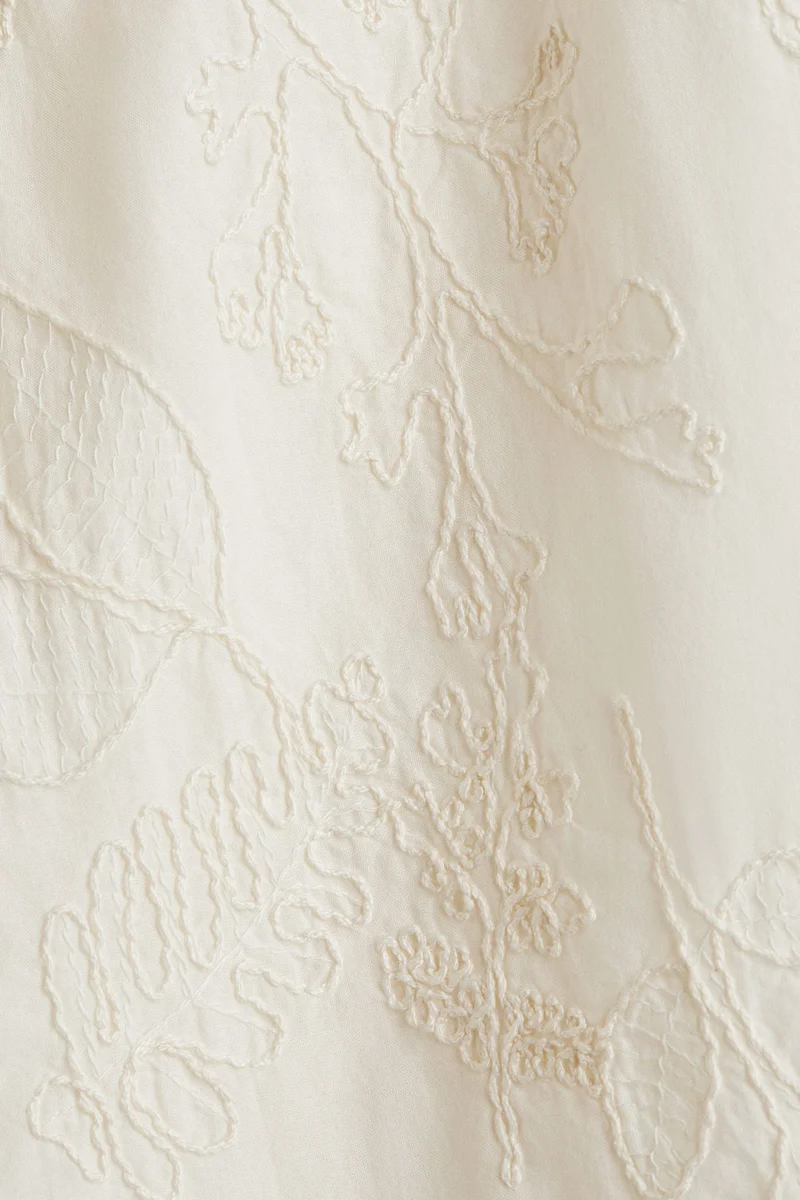 H&M Embroidered drawstring trousers